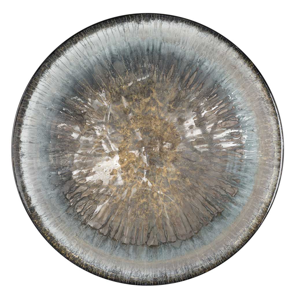 huge metal painted circle art