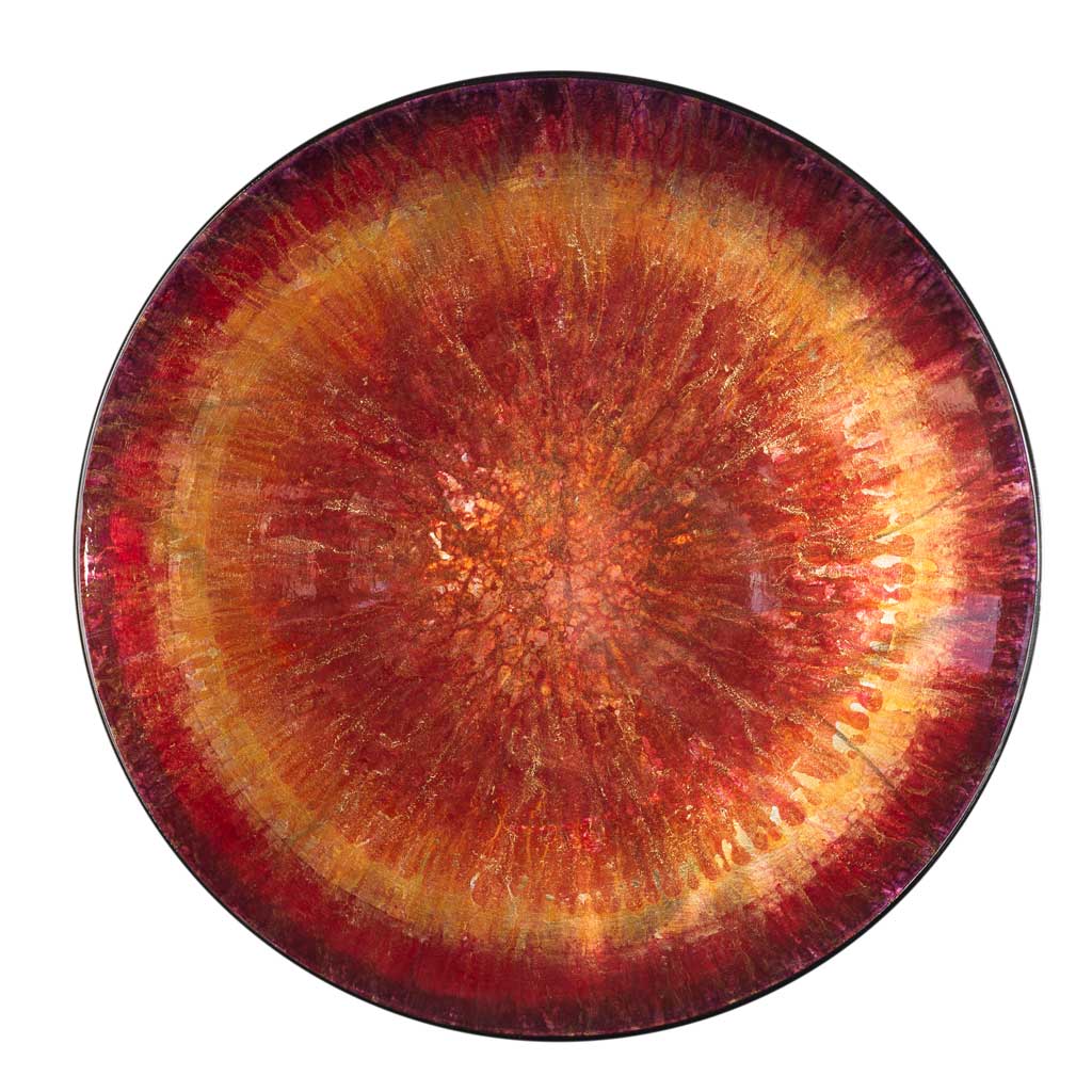 round red steel wall art by skidd studio