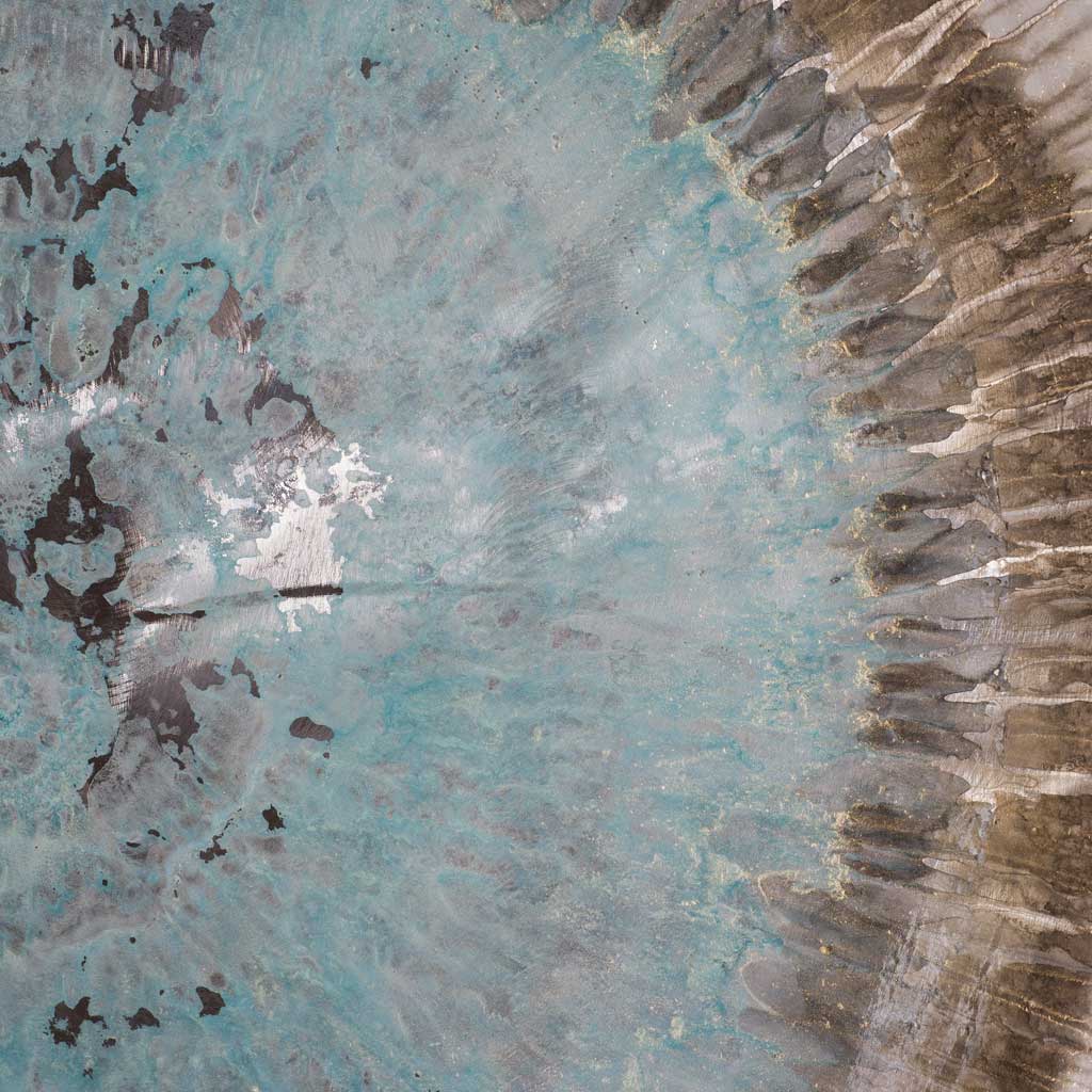 hand-painted steel wall sculture