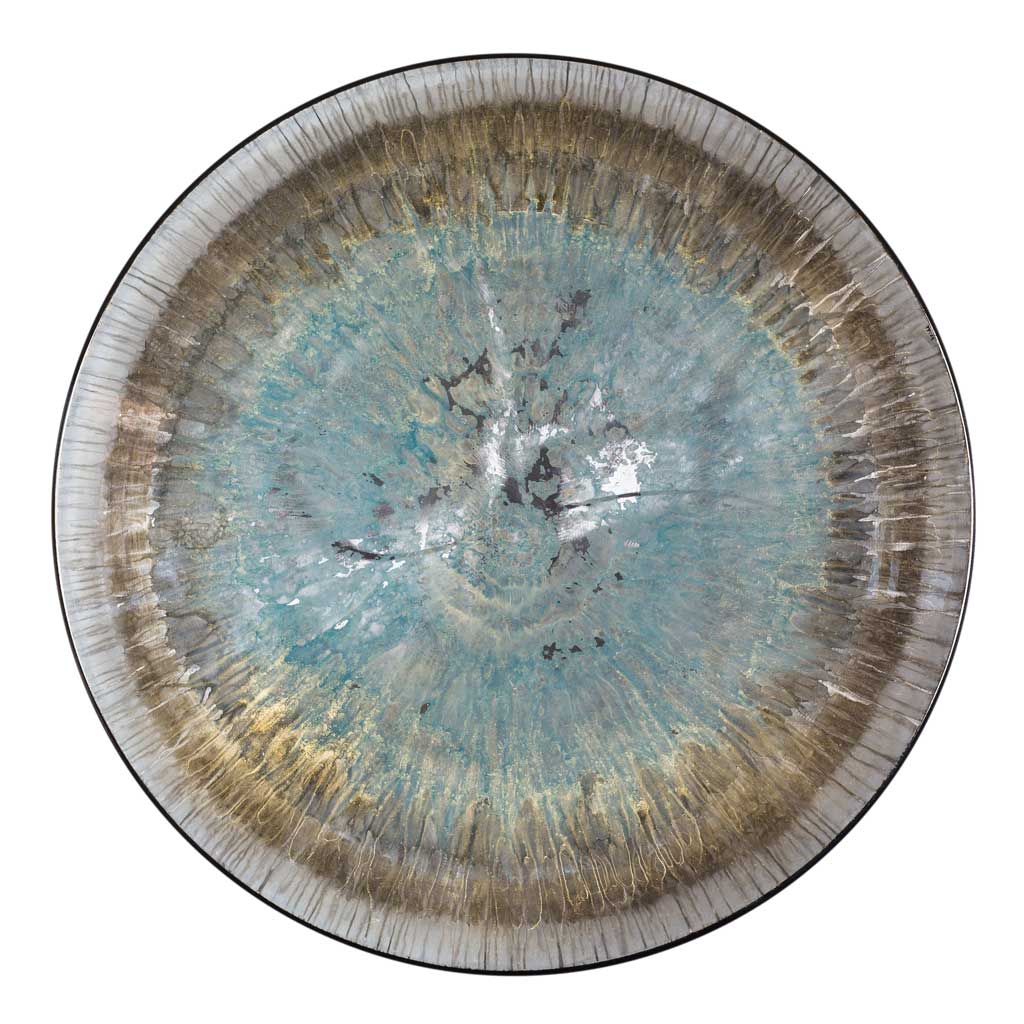 soft blue and gold wall art from skidd studio