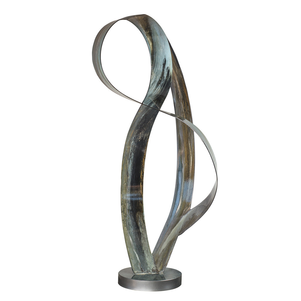 painted steel garden sculpture