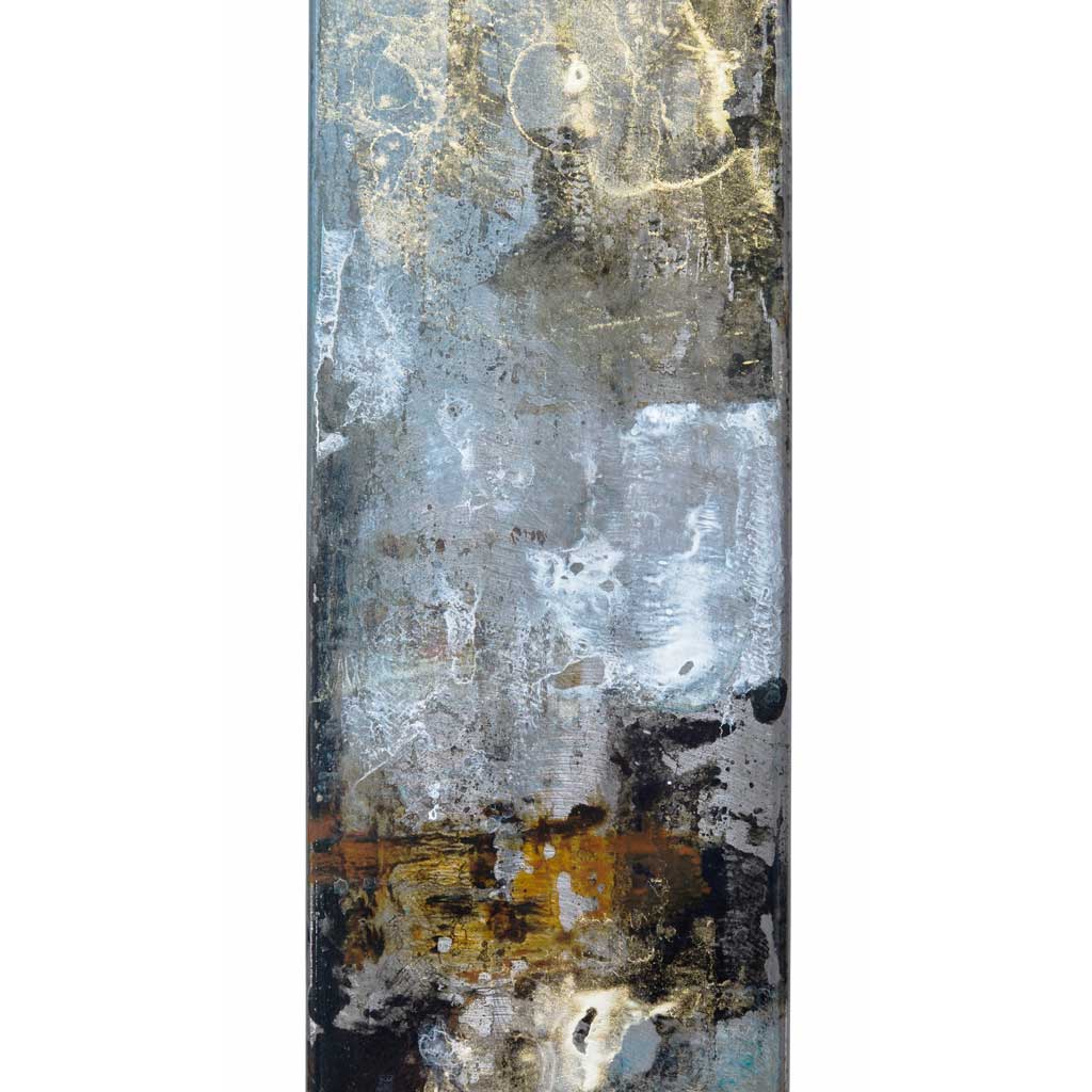 detail view of art for a curved wall