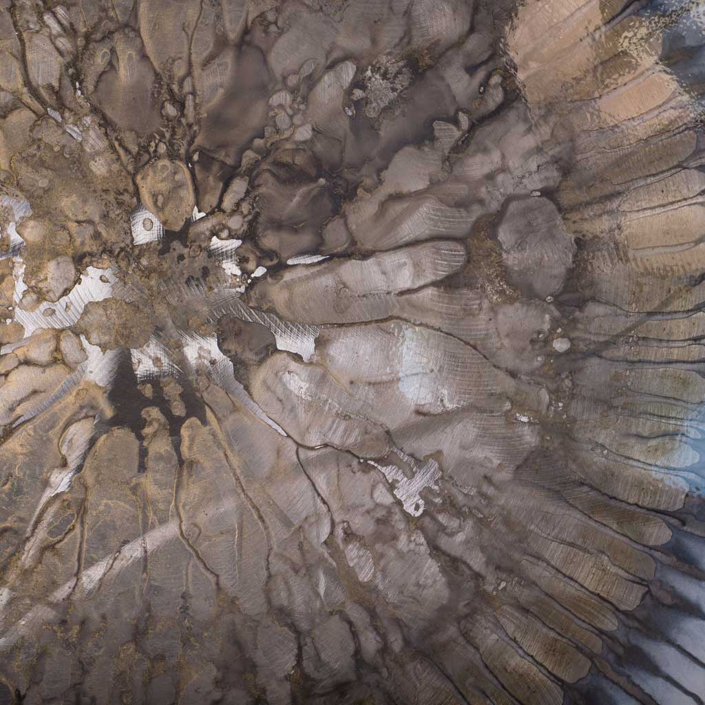 hand painted circle wall art