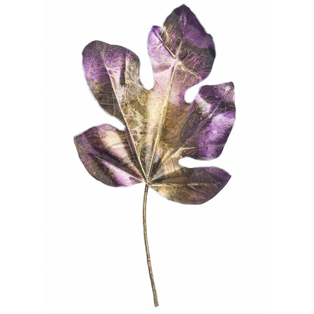 purple metal leaf art